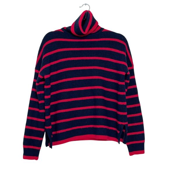 La Ligne Striped Navi Turtleneck Sweater in Navy/Red - size XS - Picture 2 of 10